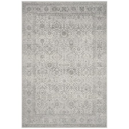 Safavieh 5 ft.1 in. x 7 ft.6 in. Carnegie Power Loomed Medium Rectangle Area Rug Light Grey & Grey CNG691G-5